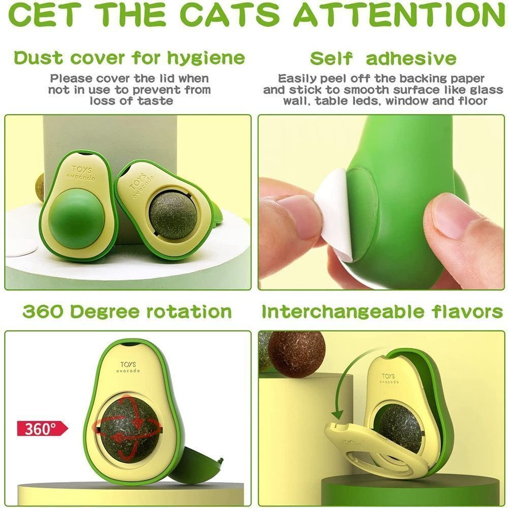 Cute Avocado Catnip Toys Cat