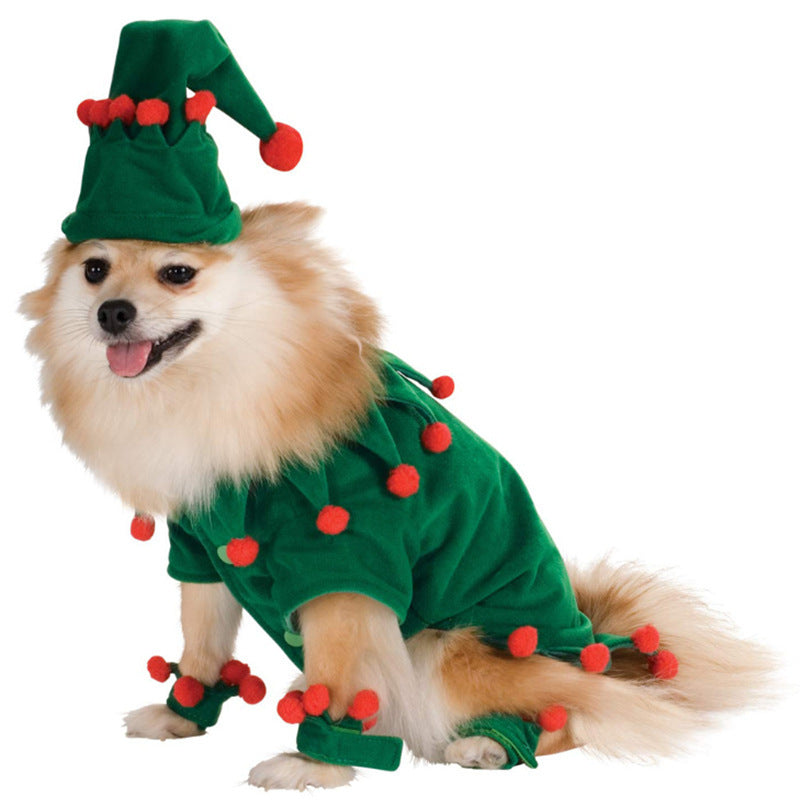 Cute Dog Cat Costume Christmas Cloak