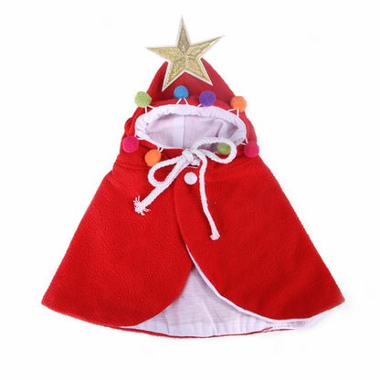 Cute Dog Cat Costume Christmas Cloak