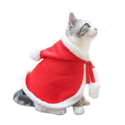 Cute Dog Cat Costume Christmas Cloak