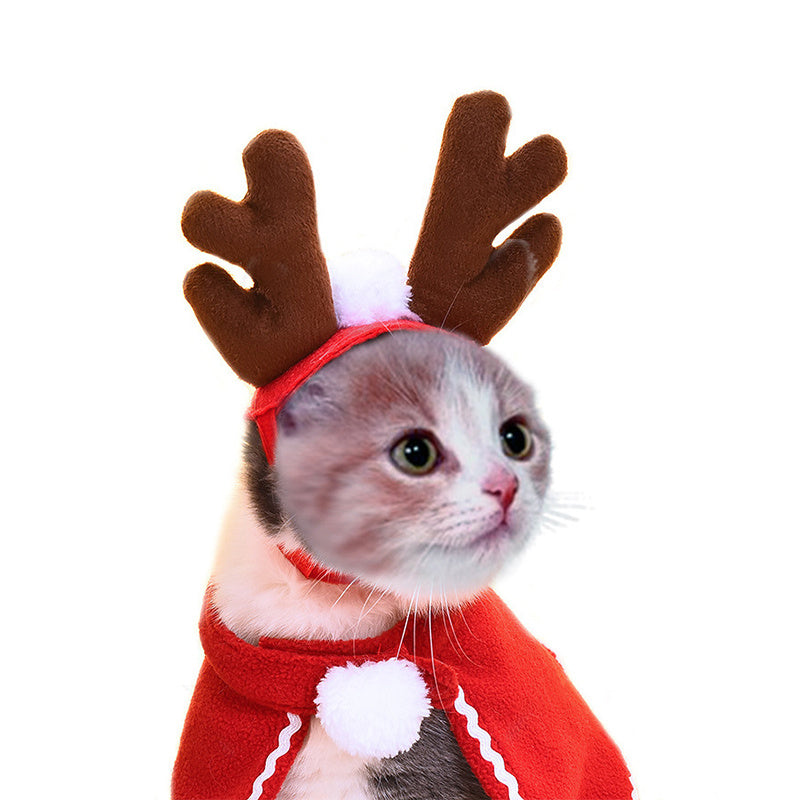 Cute Dog Cat Costume Christmas Cloak